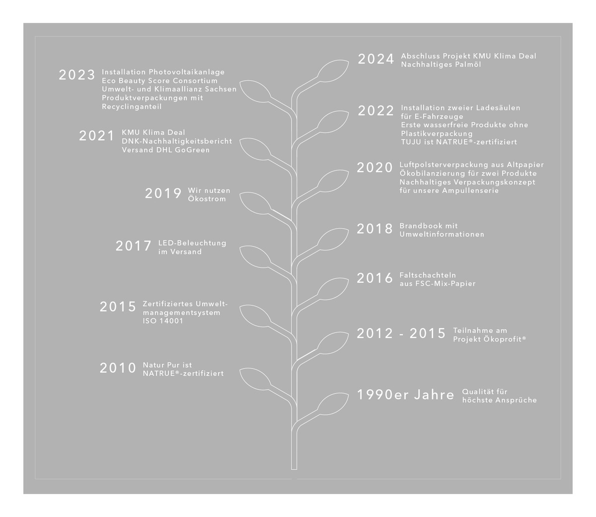 Zeitrstahl - das haben wir erreicht