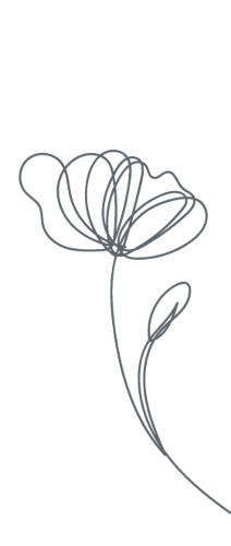 Eine einfache gezeichnete Blume aus Strichen