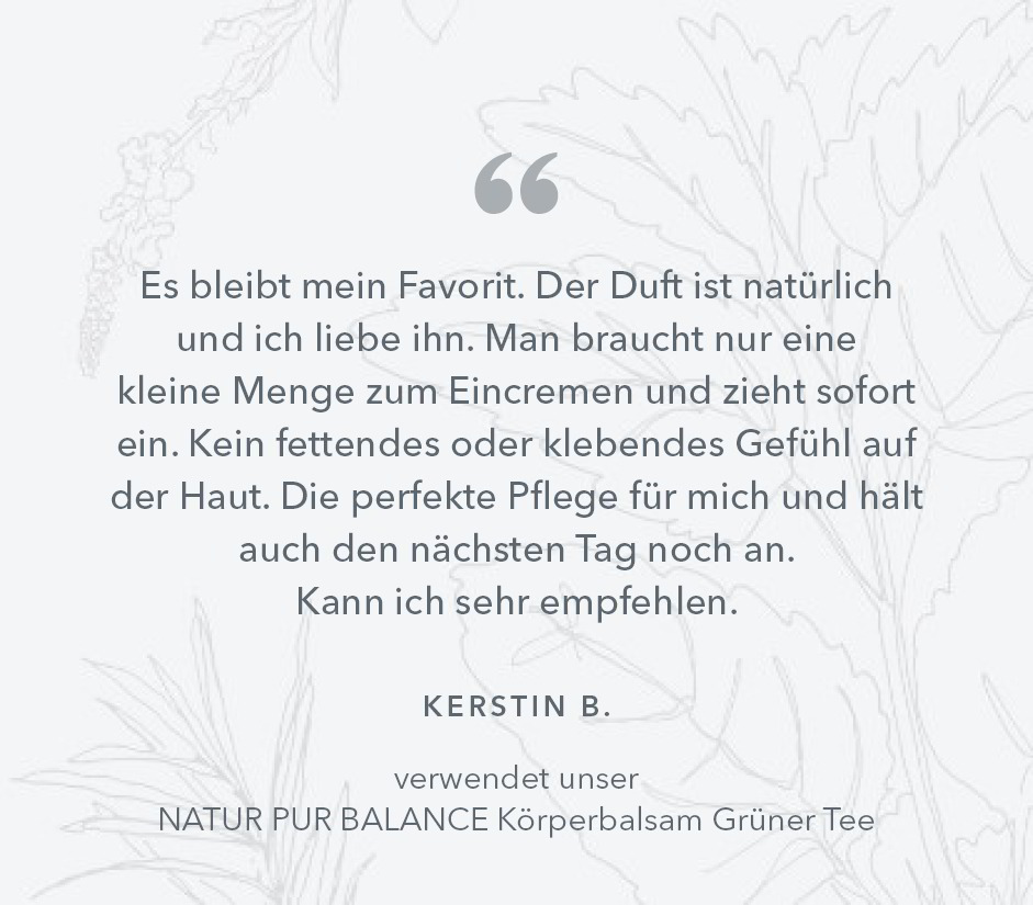 Es bleibt mein Favorit. Der Duft ist natürlich und ich liebe ihn. Man braucht nur eine kleine Menge zum Eincremen und zieht sofort ein. Kein fettendes oder klebendes Gefühl auf der Haut.